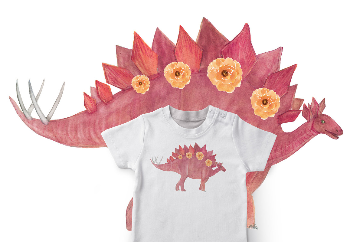 Dinosaurs - watercolor collection, an Illustration by ramika (Photo 3 of 4)