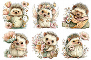 Whimsical Spring Hedgehog Clipart, an Illustration by Daily.Designs (Thumbnail 8 of 8)