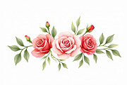 Vintage Rose Watercolor Set, an Illustration by Creativeshirt (Thumbnail 11 of 11)
