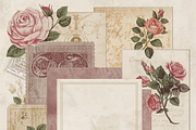 Romantic Rose Junk Journal Paper, a Background Graphic by Printable Treasure (Thumbnail 4 of 4)