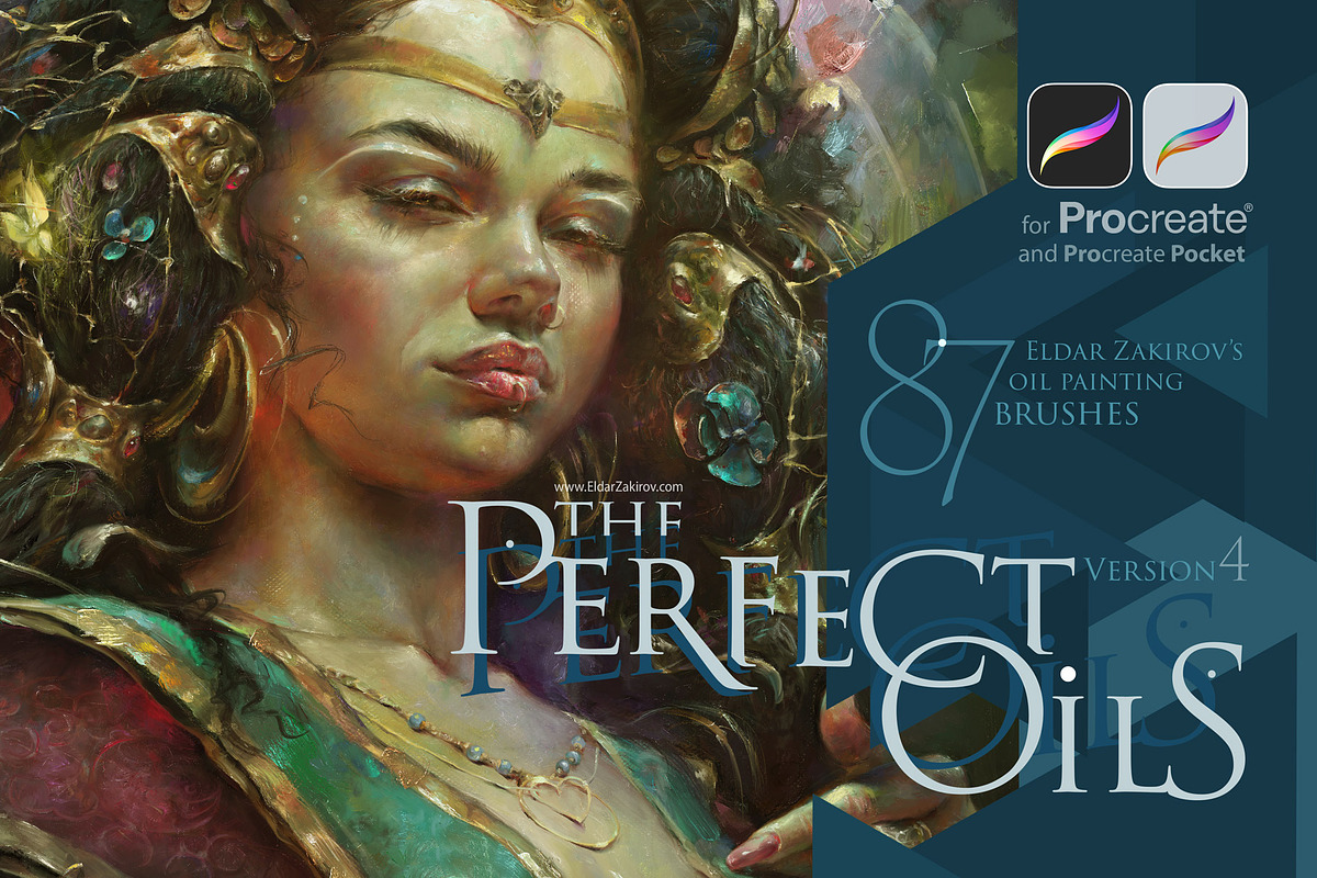 Perfect OILS: 87+ brushes 4PROCREATE, a Brush Add-On by Eldar Zakirov's (Photo 1 of 21)
