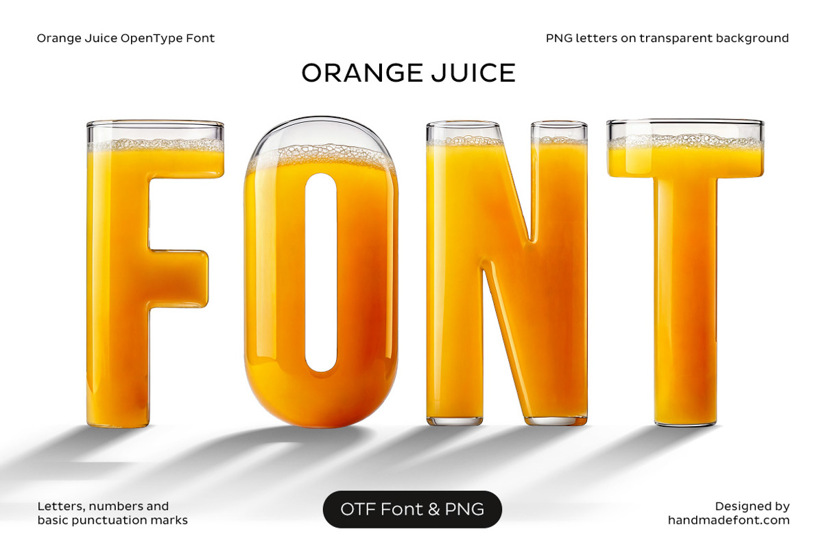 Orange Juice Font, a Sans Serif Font by Handmadefont (Photo 1 of 13)