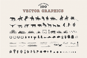 Western Horse Cowboy Vector Graphics