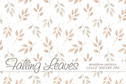 Autumn Watercolor Leaves Pattern, a Pattern Graphic by Kreeya Art Shop (Thumbnail 1 of 13)