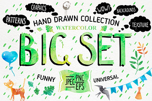 BIG SET! Watercolor collection