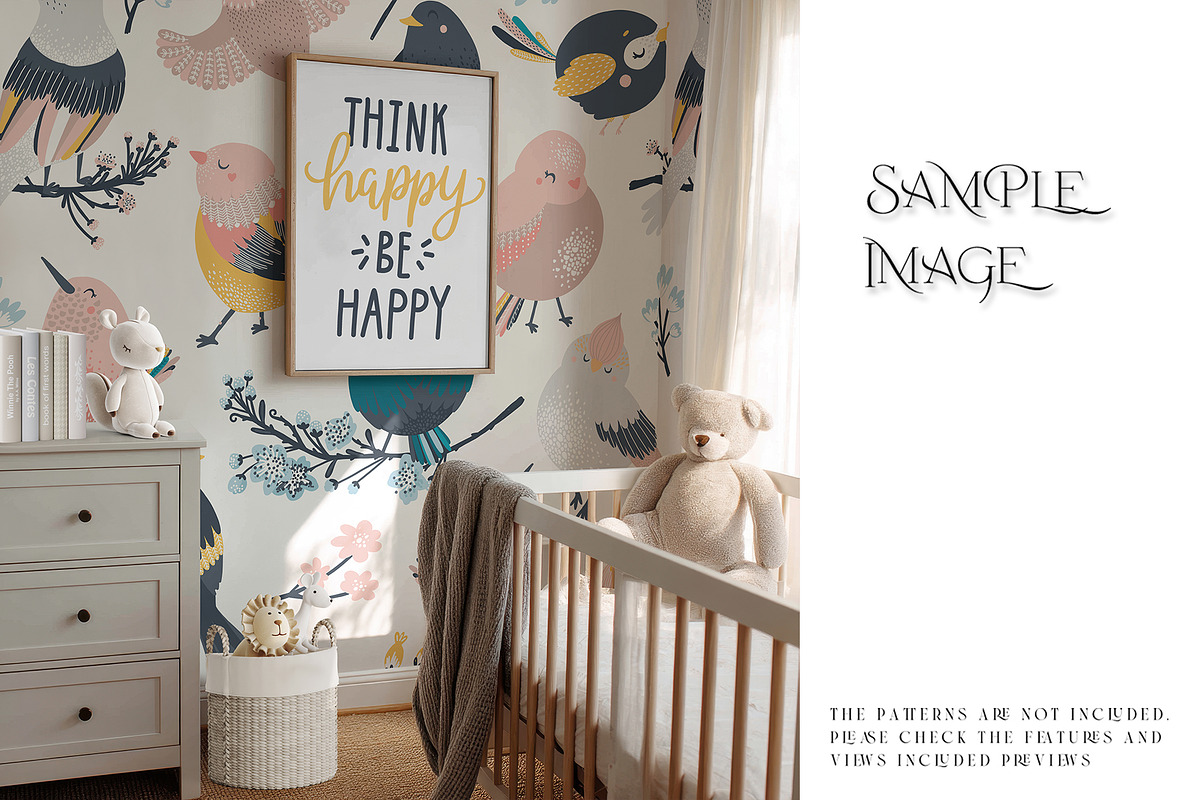 Nursery Wallpaper PNG & PSD Mockups, a Mockup by mock-ups (Photo 14 of 15)