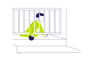 Safety gates installation abstract, an Object Illustration by Visual Generation