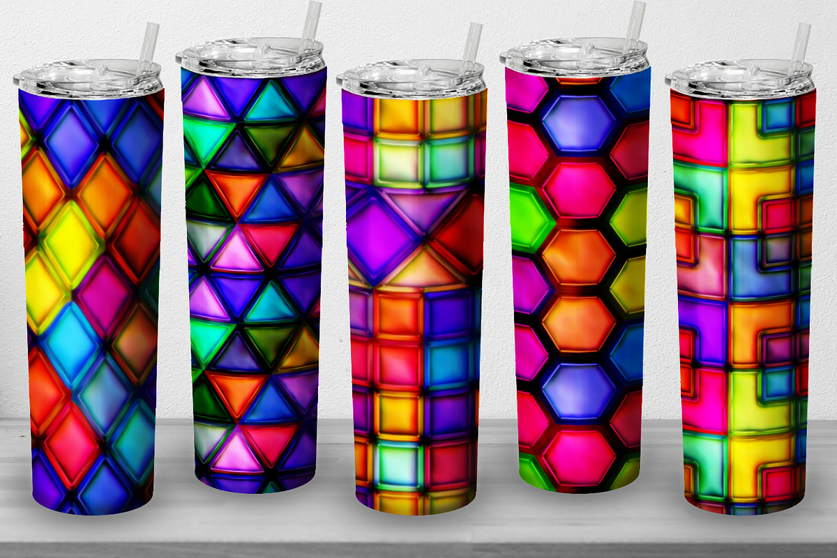 10 Tumbler Tapered Mosaic Wrap, a Print Template by Kseniya-Omega (Photo 2 of 4)
