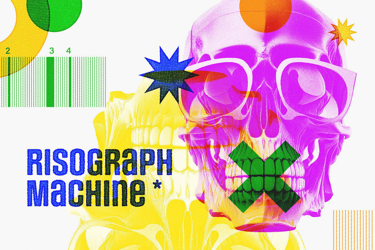 Weaving Machine Risograph Creator, a Layer Style Add-On by pixelbuddha.net (Photo 1 of 10)