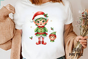Christmas Elf Clipart Set - Cute Fes, an Illustration by DreamArtGraphic (Thumbnail 1 of 5)