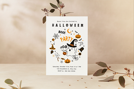 Halloween Party Invitation EDITABLE, an Invitation Template by ForeverPrint