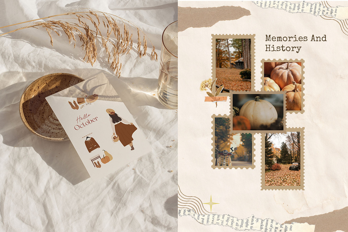 Vintage Autumn collection, a Seasonal Illustration by Alisovna (Photo 4 of 12)