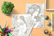 Portraits Coloring Pages For Adults, a Person Illustration by AlineArtStore (Thumbnail 7 of 7)