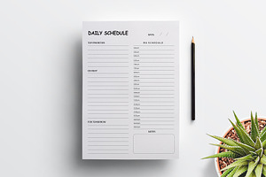 Editable Daily Schedule Planner