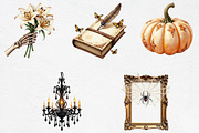 Ivory Gothic Halloween Clipart, an Illustration by CrexoraLab (Thumbnail 2 of 5)
