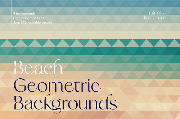 Beach background geometric set preview 7