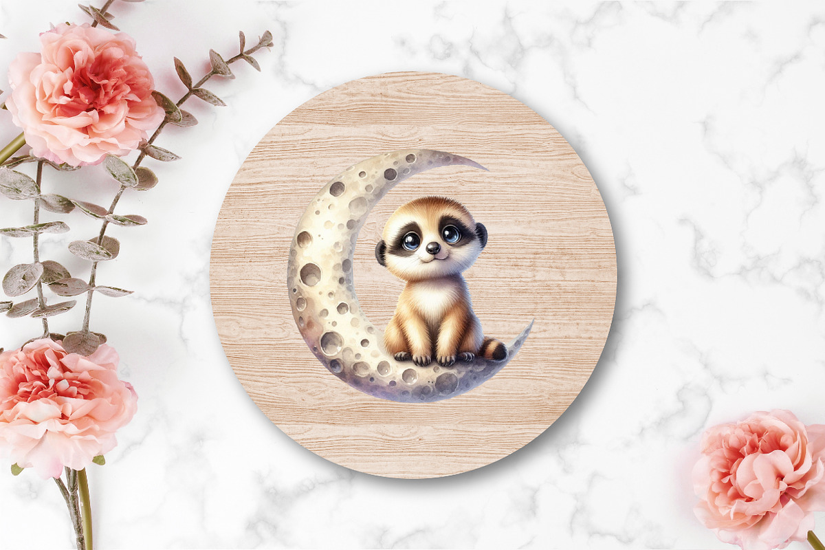 Watercolor Cute Meerkat Clipart, an Illustration by CraftArtStudio (Photo 4 of 5)