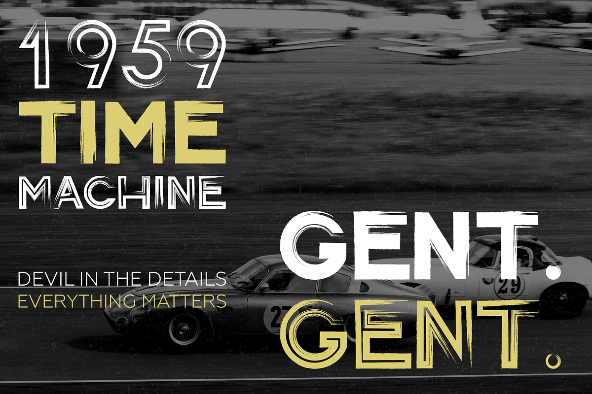 Gent. Display brushed typeface. preview 4