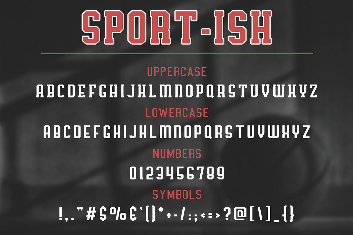 Sport-Ish Display Typeface, a Font by GlitzyGrapix (Photo 13 of 13)