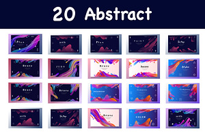 Abstract gradient background 20 set, a Decorative Illustration by foxndeer