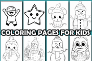 Cute Holiday Coloring Pages For Kids, an Animal Illustration by martinblan (Thumbnail 3 of 4)