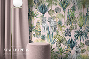 Wilderness, luxury tropical Patterns, a Wallpaper Graphic by Pink Linen (Thumbnail 9 of 14)