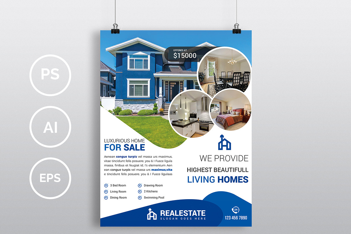 10 Real Estate Flyers Bundle 90% OFF, a Flyer Template by Imagine Design Studio (Photo 6 of 11)
