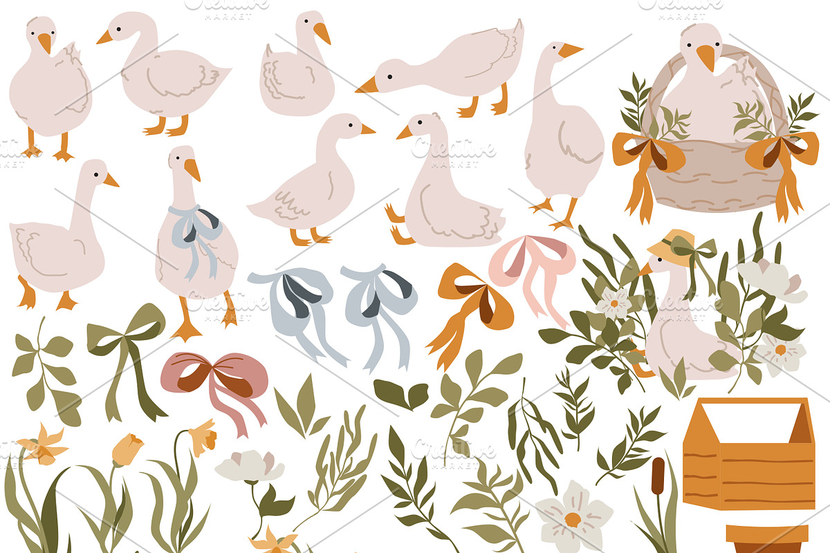 Goose + BONUS 80 elements, a Pattern Graphic by Lineli (Photo 2 of 13)