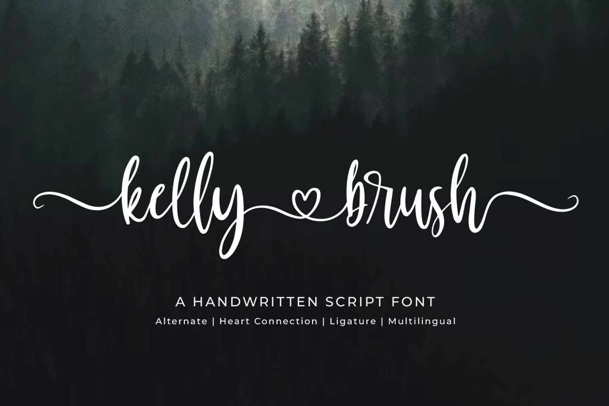Kelly Brush - modern handwritten, a Script Font by Beautypes (Photo 1 of 8)