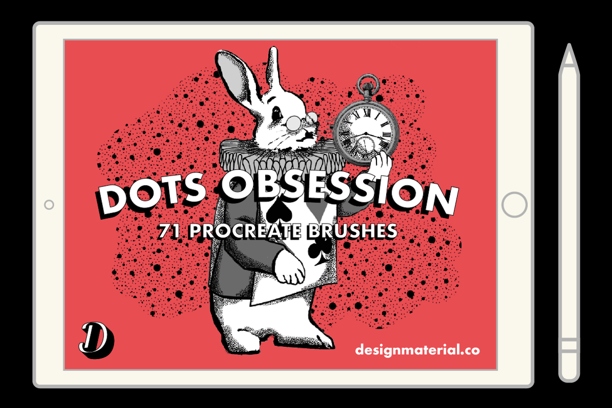 Dots Obsession Procreate Brushes, a Brush Add-On by Design Material Co. (Photo 1 of 15)