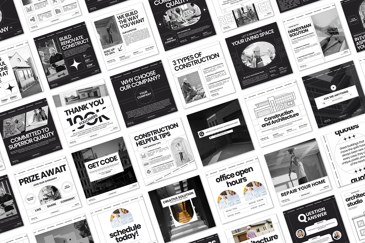 120 Construction Instagram Canva, a Social Media Template by Branding Victory STD (Photo 9 of 10)