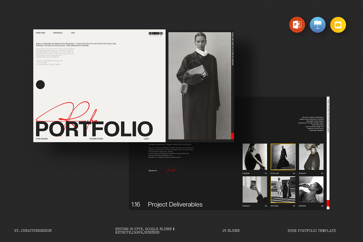 RUBE | Brand Portfolio Presentation, a Presentation Template by CreativexGenius (Photo 1 of 11)
