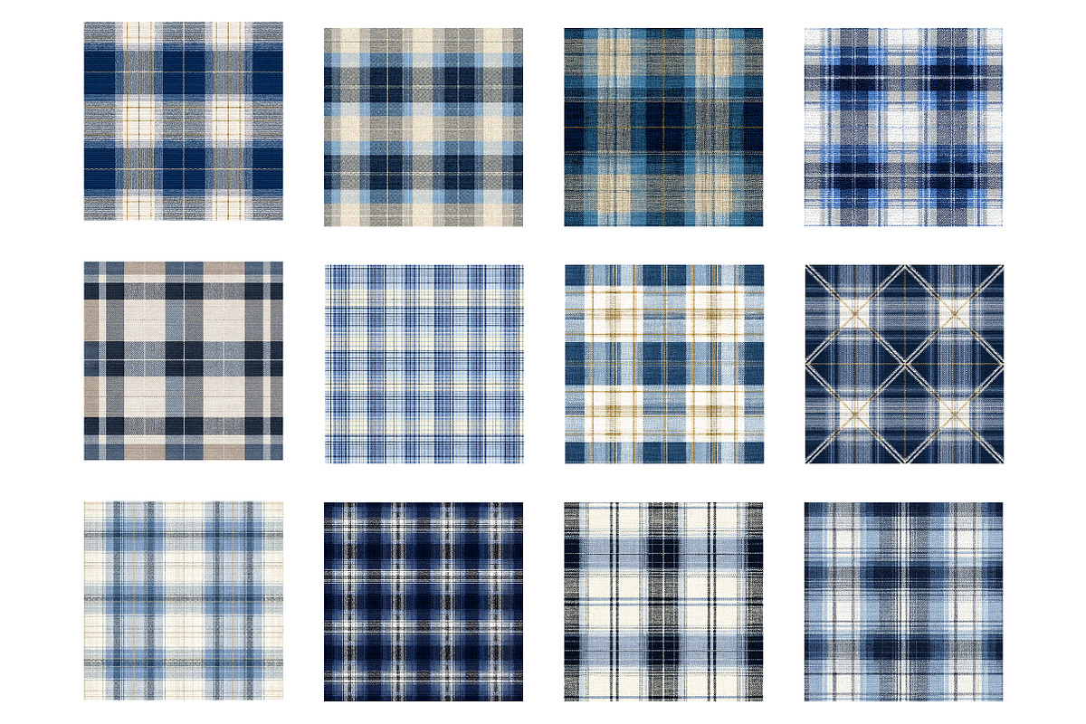 Blue Tartan Patterns, a Texture Illustration by Designworld (Photo 5 of 6)