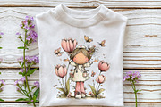 Whimsical Spring Nurse Clipart, an Illustration by OK Design (Thumbnail 6 of 6)