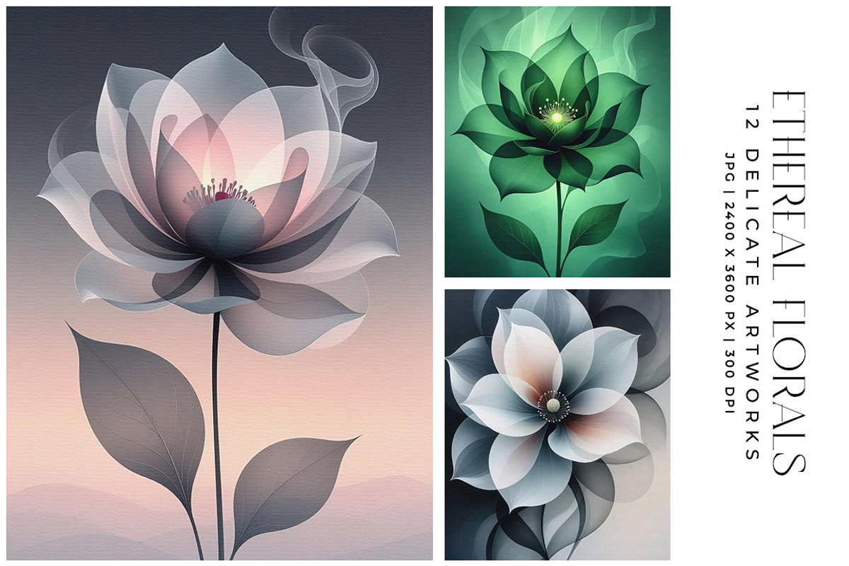 Ethereal Florals, a Decorative Illustration by Digital Art Creations (Photo 2 of 7)