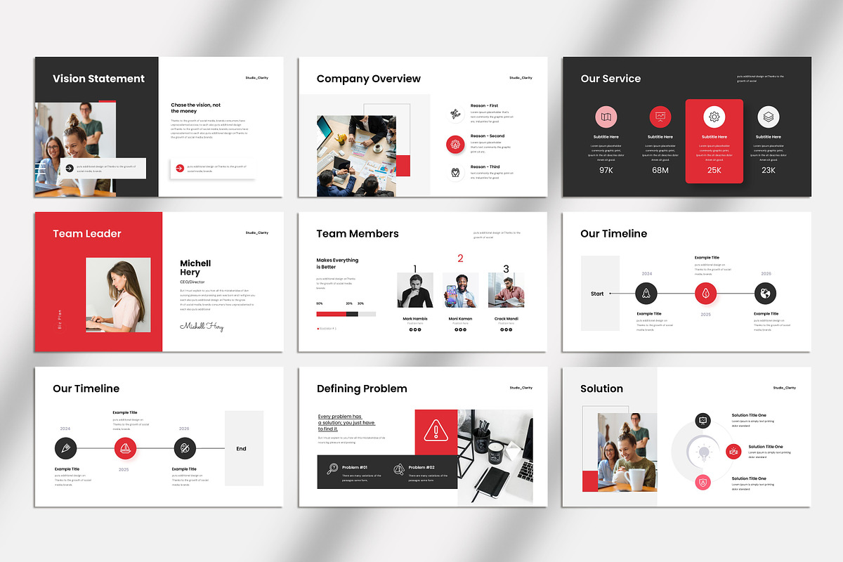 Business Pro Presentation Template, a Presentation Template by Studio_Clarity (Photo 4 of 6)