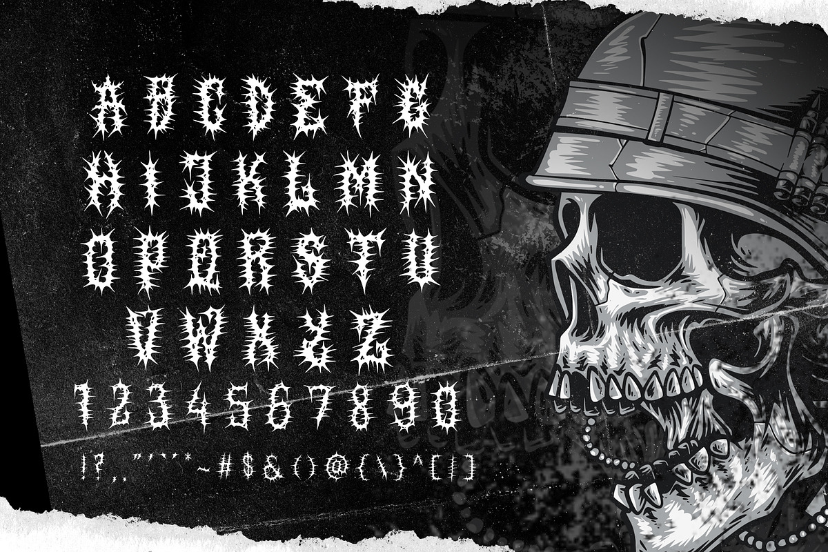 SALVOR Metal Horror Blackletter Font, a Blackletter Font by dansdesign (Photo 5 of 20)