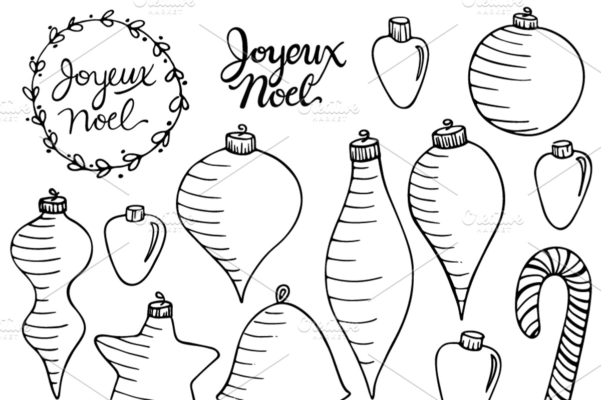 40 Holiday Vector Ornaments, an Illustration by Foxtail Pine Studio (Photo 3 of 4)
