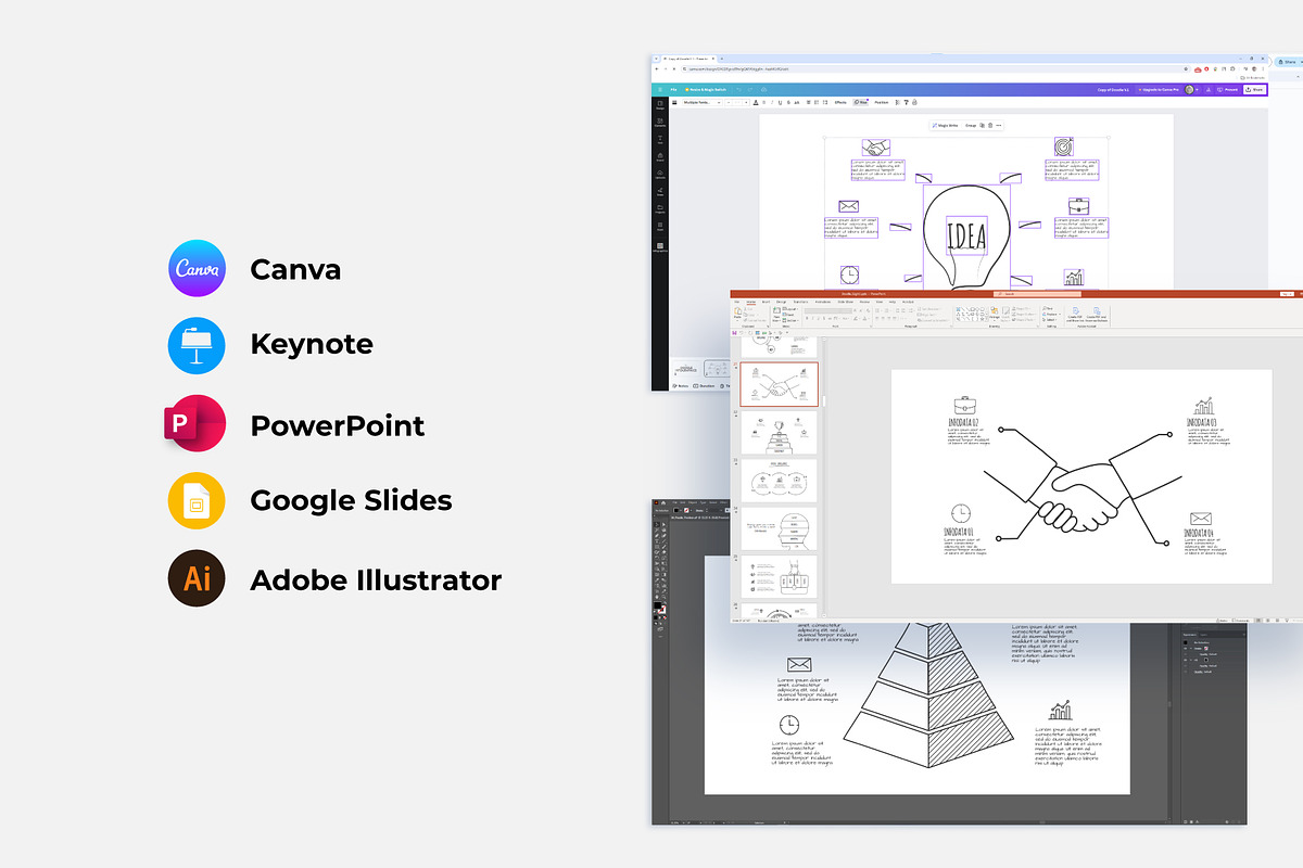 Doodle Presentation Template, a Presentation Template by Abert (Photo 3 of 12)