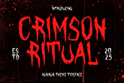 Crimson Ritual - Scary Font, a Font by PutraCetol Studio (Thumbnail 1 of 5)