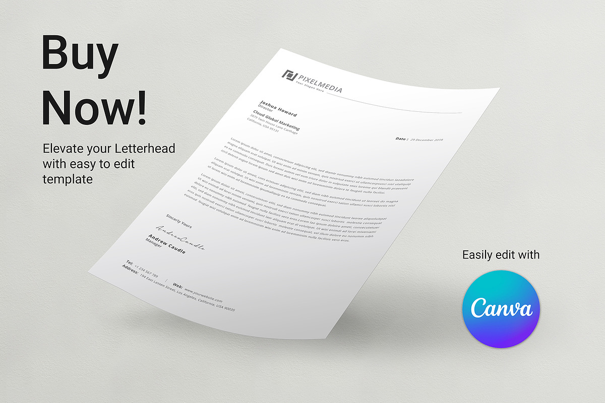 Letterhead, a Stationery Template by DesignDevisers (Photo 4 of 10)