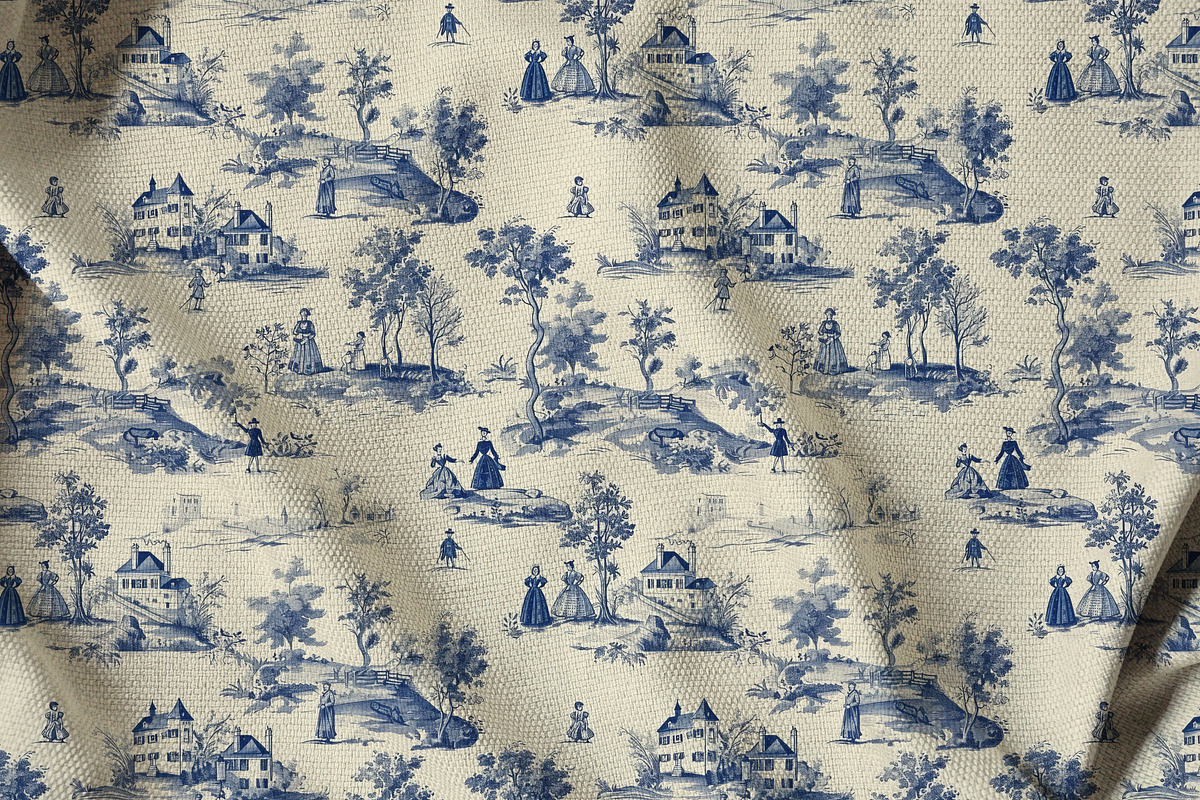 Toile Vintage Print Design Patterns