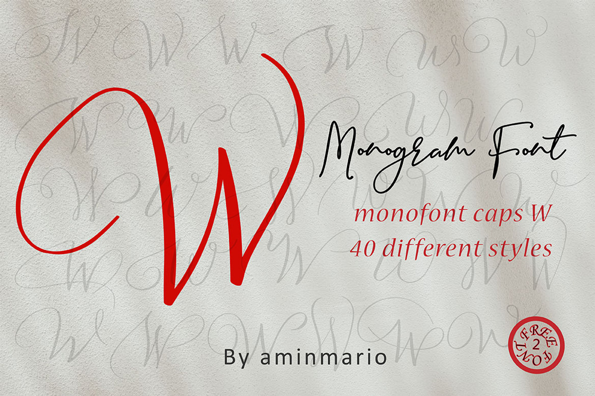 MONOGRAM W | Monofont caps W preview 7