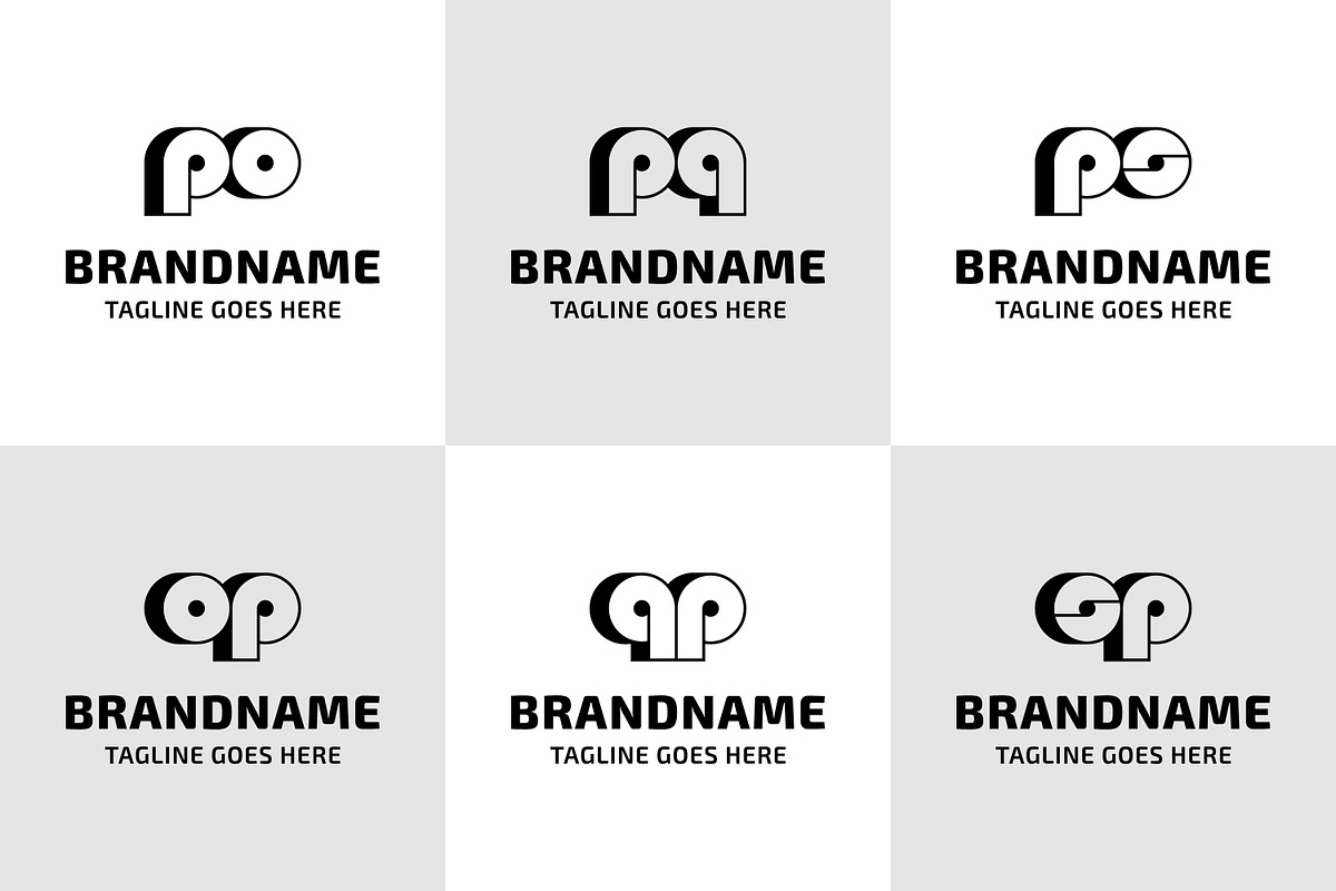 Letters PO OP PQ QP PS SP Bold Logo, a Branding & Logo Template by Pray Art Design Studio (Photo 1 of 2)