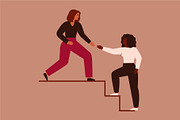 Career Ladder Assistance, a Person Illustration by Mary Long (Thumbnail 3 of 4)