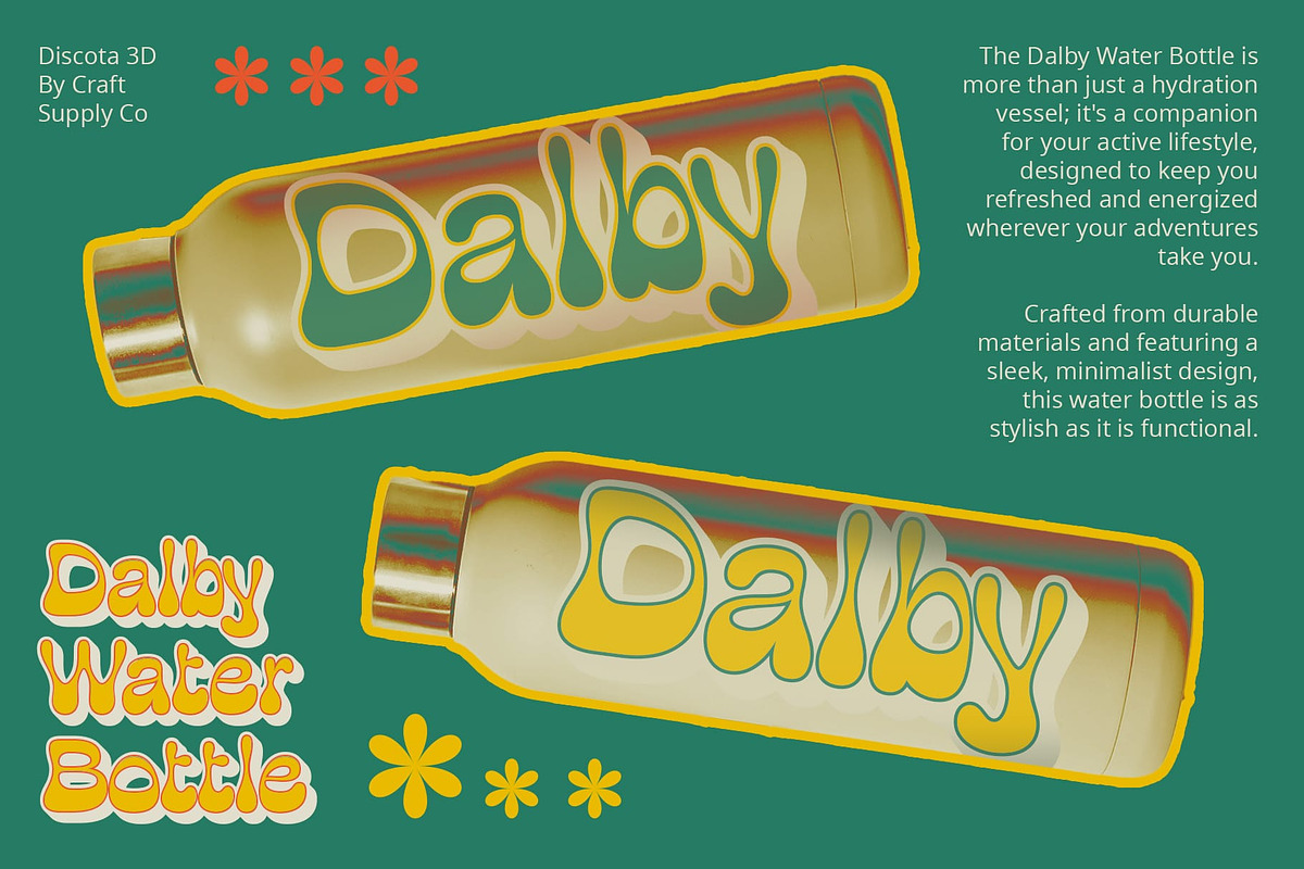 Discota 3D, a Sans Serif Font by Craft Supply Co. (Photo 6 of 8)