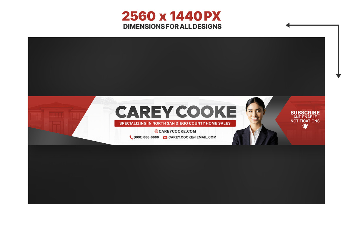 Realtor YouTube banner Bundle pack, a Social Media Template by Vaughn Studios (Photo 4 of 7)