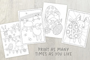 Easter Colouring Pages, an Illustration by Doodle Dibs (Thumbnail 4 of 4)