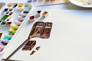 Watercolor Chocolate Vector Set, a Pattern Graphic by Deckar_art (Thumbnail 3 of 4)
