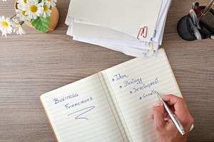 Business Planning Notebook on Organized Desk, a Business Photo by Davizro's Market